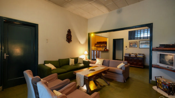 Pantanal Barra Mansa - sala de estar na fazenda